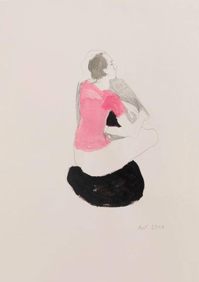 Akt Zeichnung von Alexander Wessel, Bleistift auf Papier