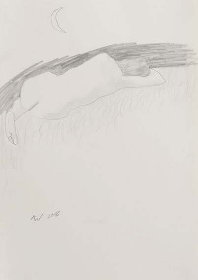 Akt Zeichnung von Alexander Wessel, Bleistift auf Papier
