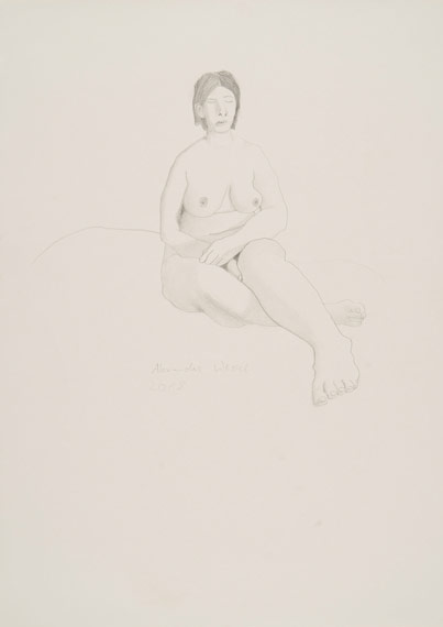 Akt Zeichnung von Alexander Wessel, Bleistift auf Papier